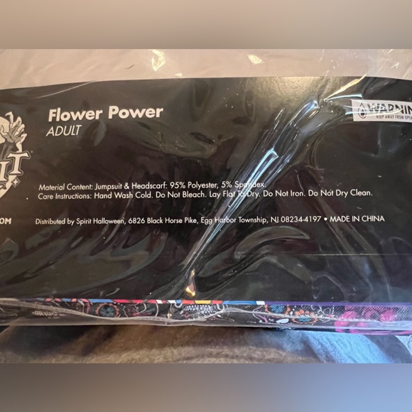 🆕 Spirit Adult 60s Hippie Jumpsuit Costume - Picture 13 of 17